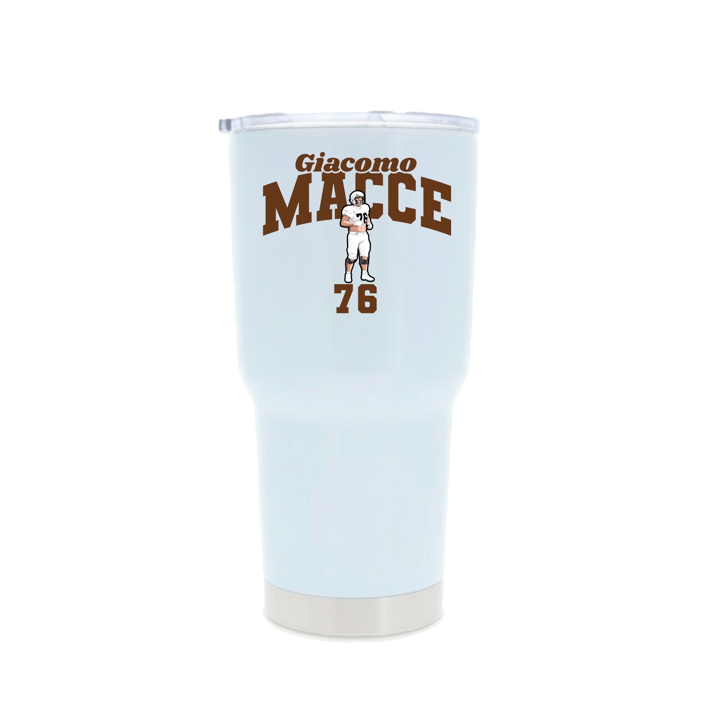 30oz Stainless Steel Tumbler — Signature Arch in White