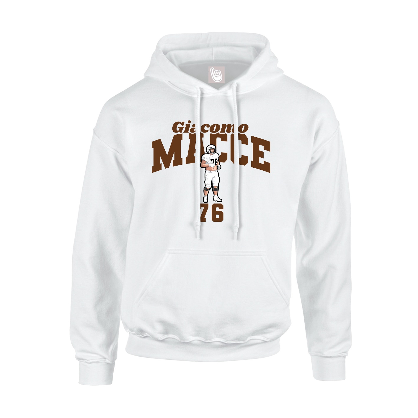 Hoodie — Signature Arch in White