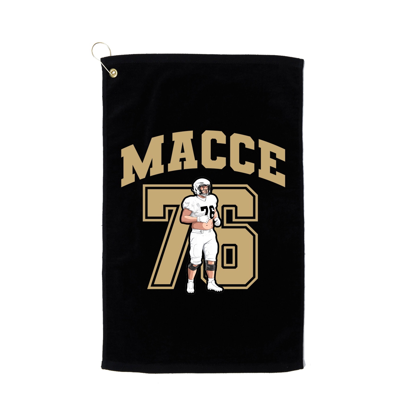 Golf Towel — Number in Black