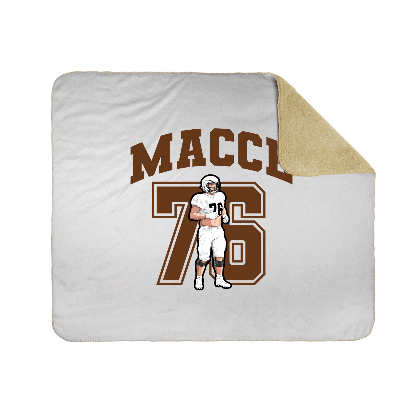 Throw Blanket — Number in White