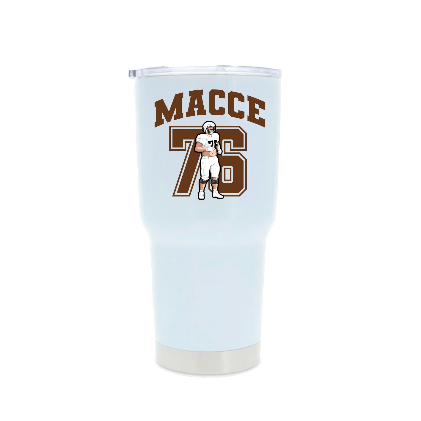 30oz Stainless Steel Tumbler — Number in White