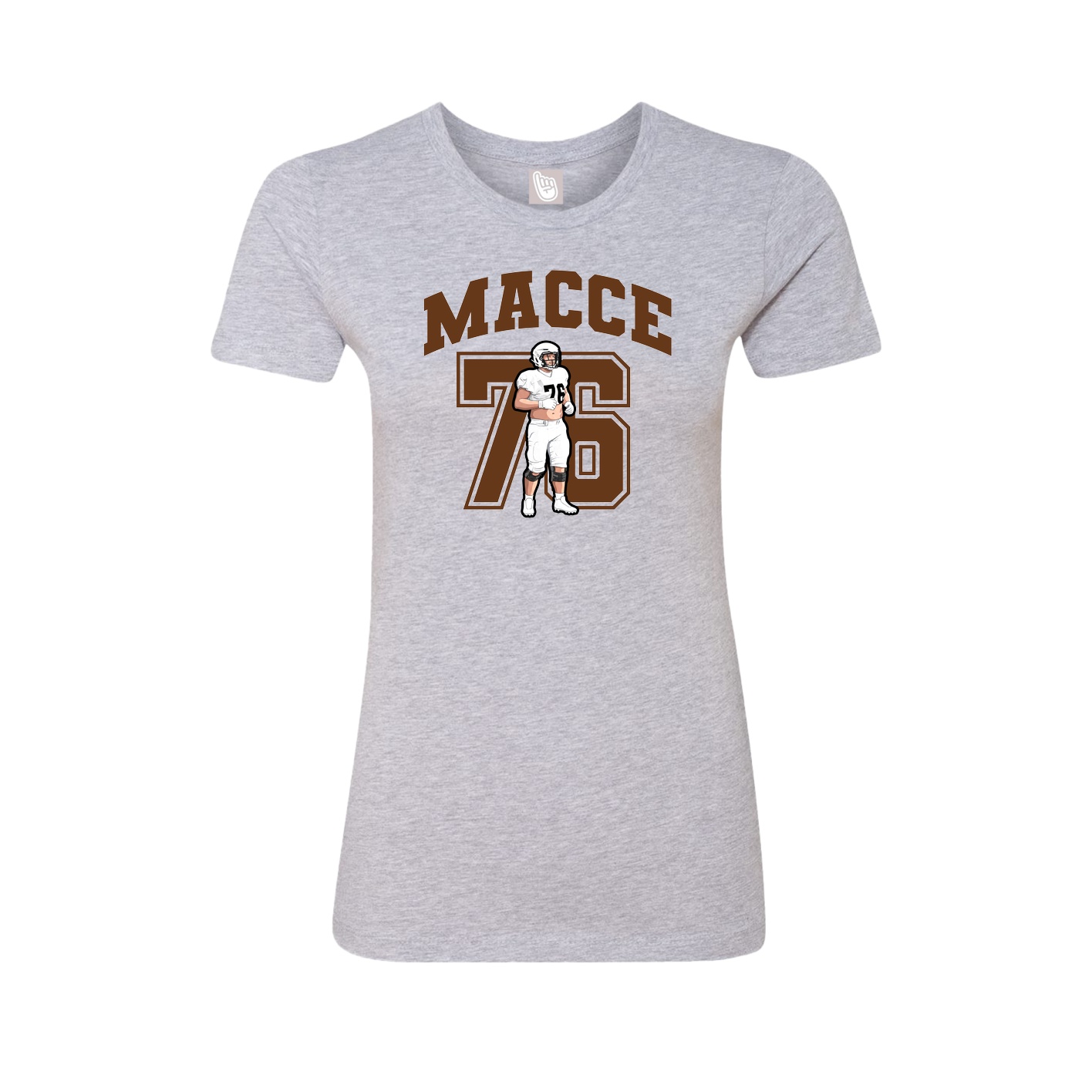 Fitted Women's Tee — Number in Grey