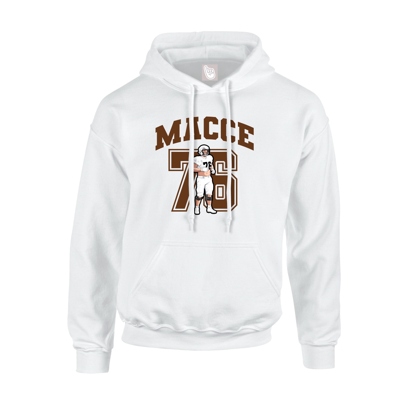 Hoodie — Number in White