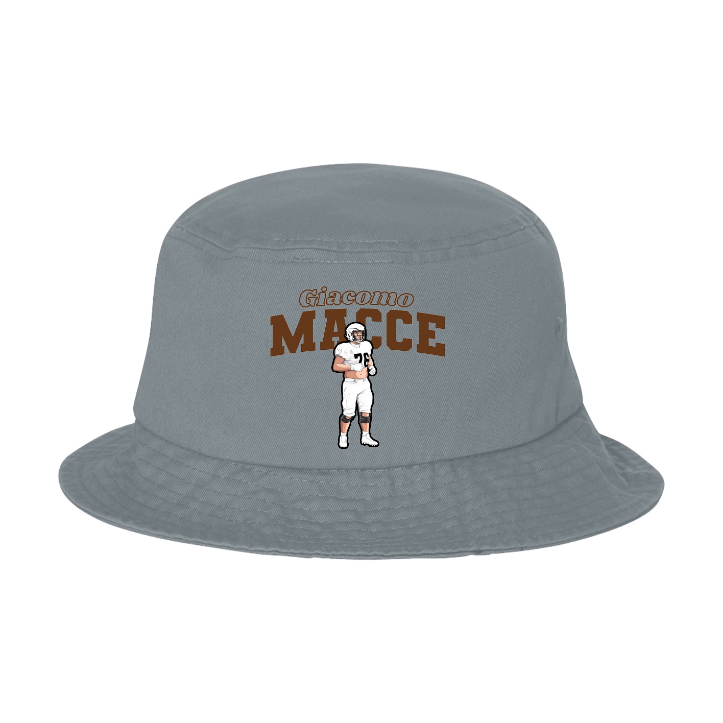 Bucket Cap — Name Arch in Grey