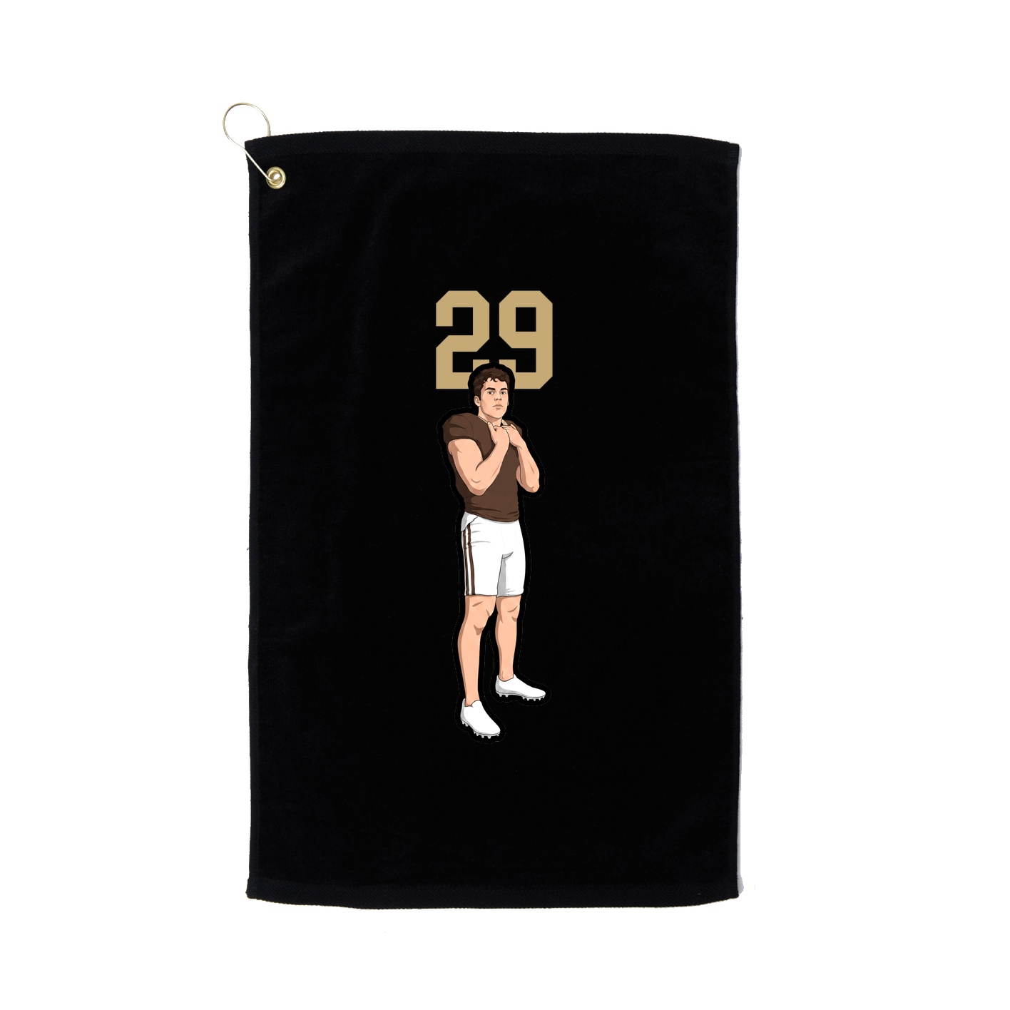 Golf Towel — Number Top in Black
