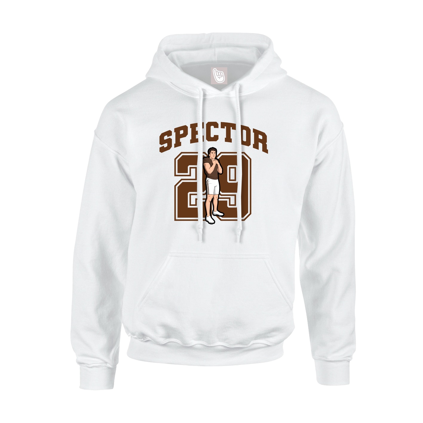 Youth Hoodie — Number in White