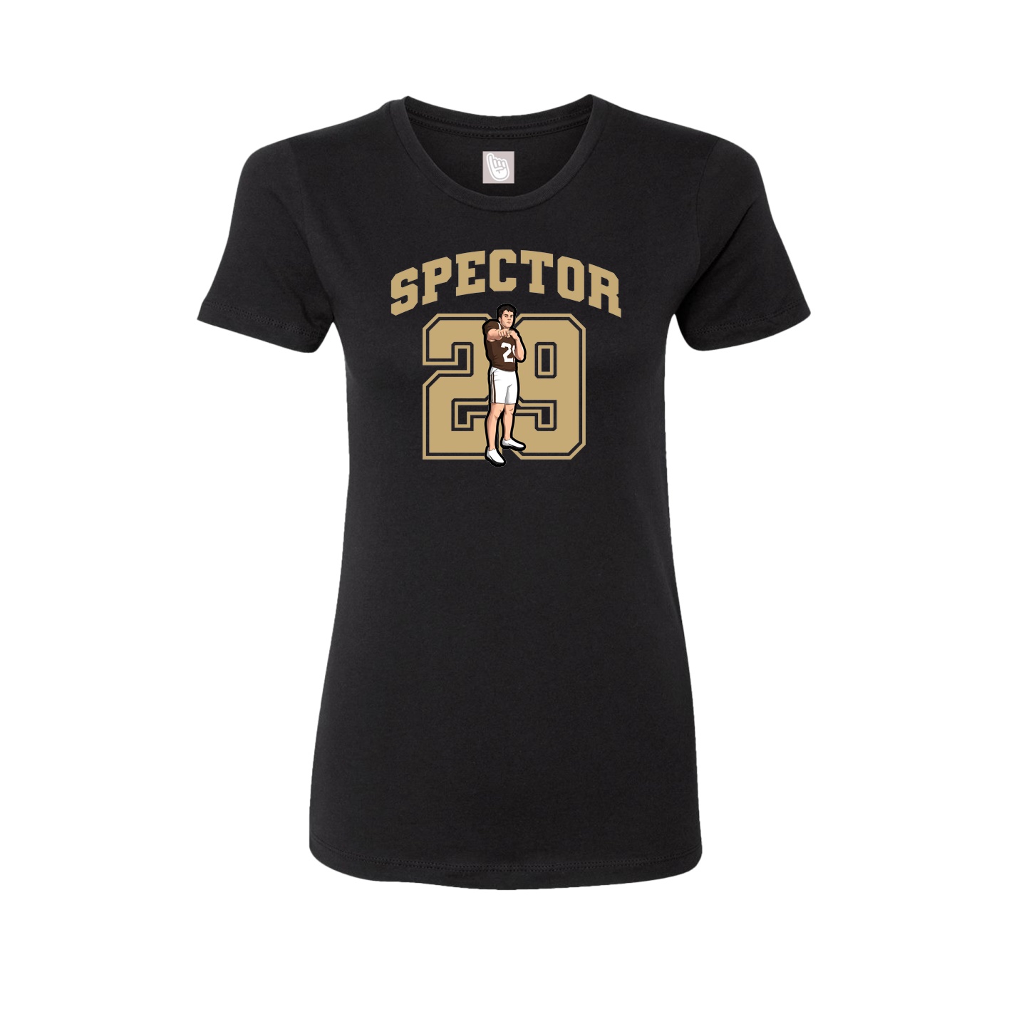 Fitted Women's Tee — Number in Black