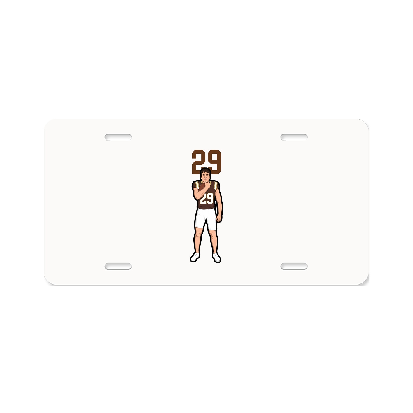 License Plate — Number Top in Classic