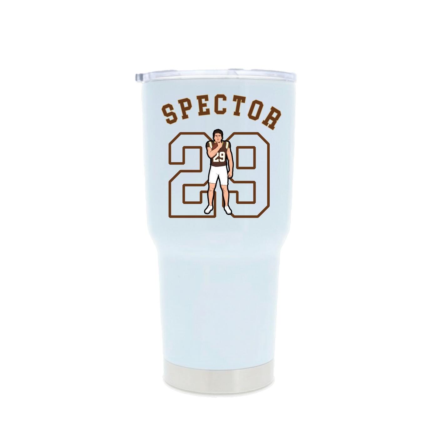 30oz Stainless Steel Tumbler — Shirsey Arch in White
