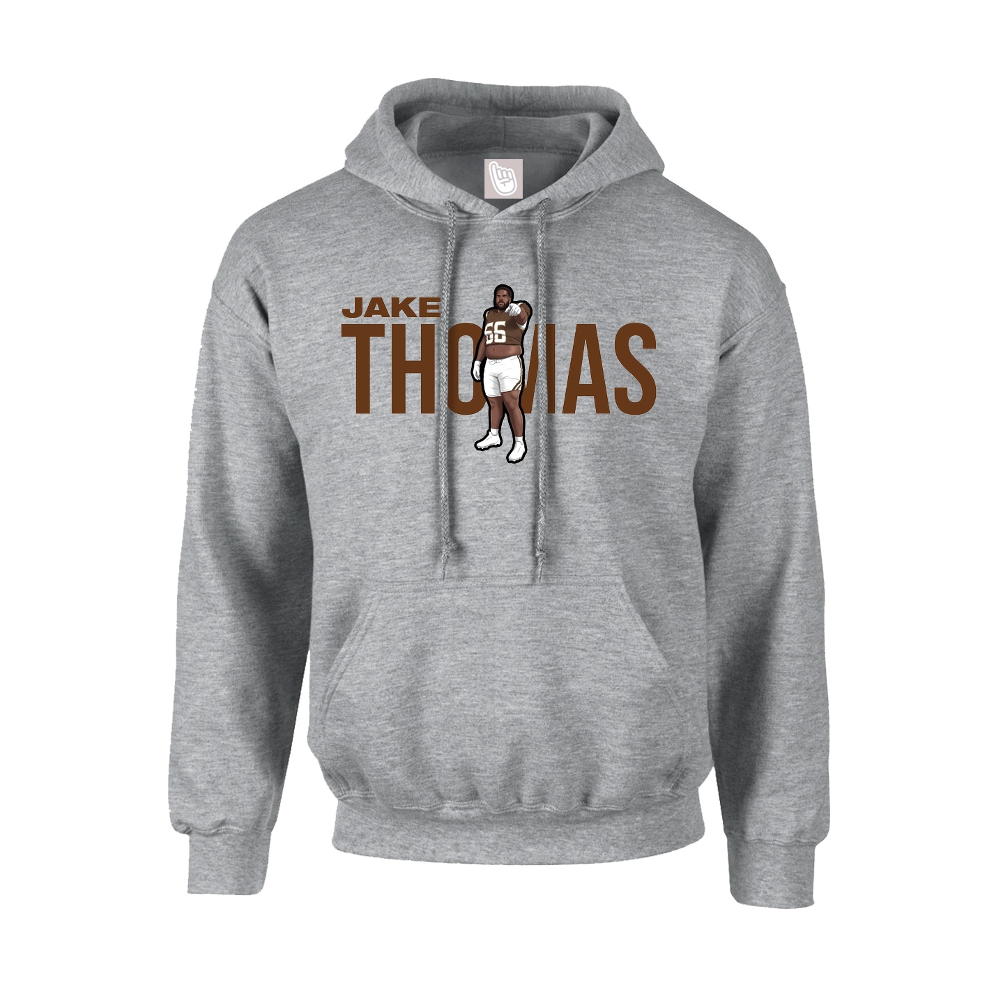 Youth Hoodie — Player Name in Grey