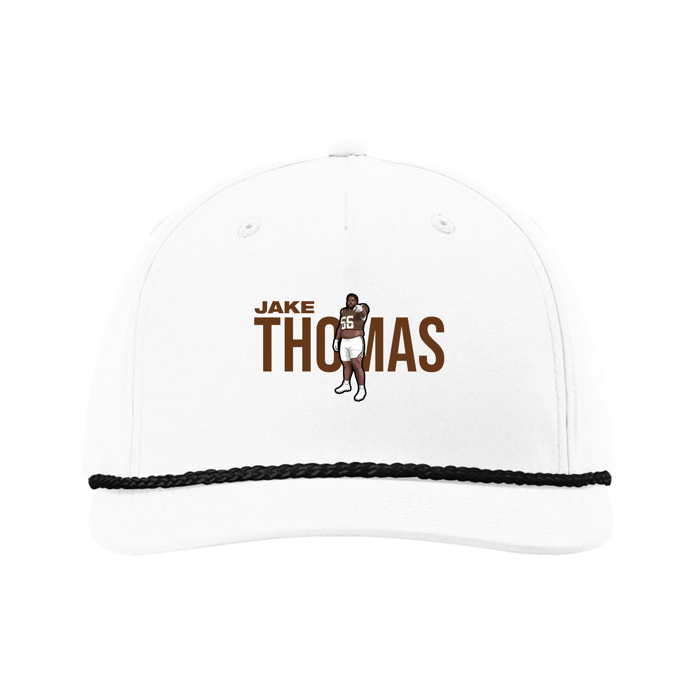 Five-Panel Classic Rope Cap — Player Name in White