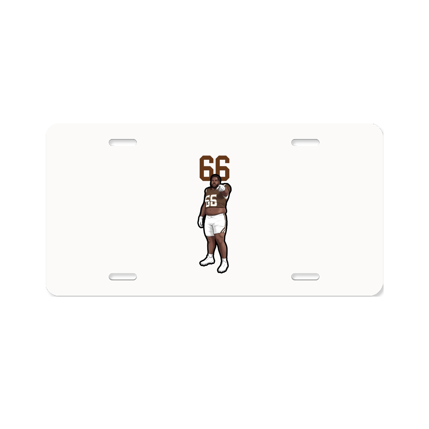 License Plate — Number Top in Classic