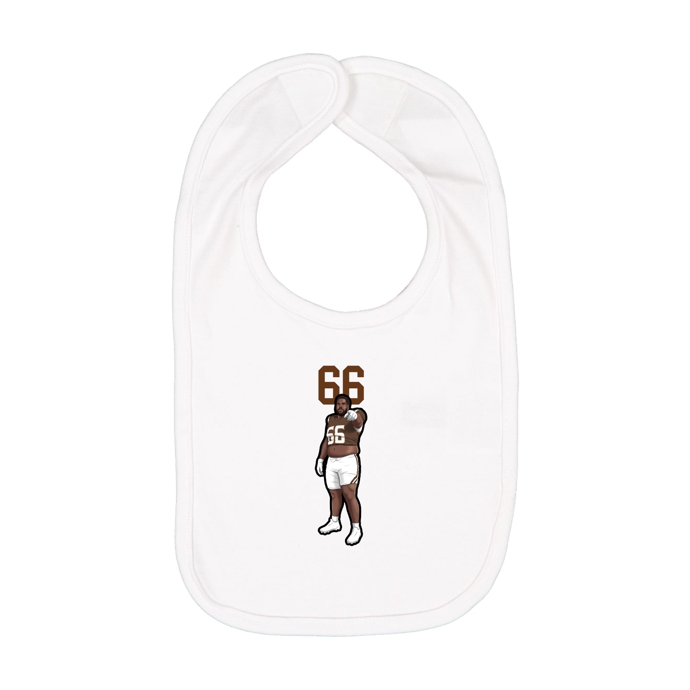 Infant Bib — Number Top in White