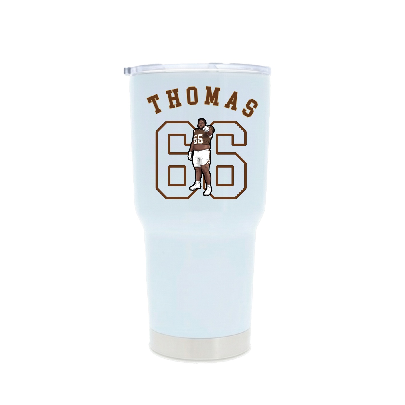 30oz Stainless Steel Tumbler — Shirsey Arch in White