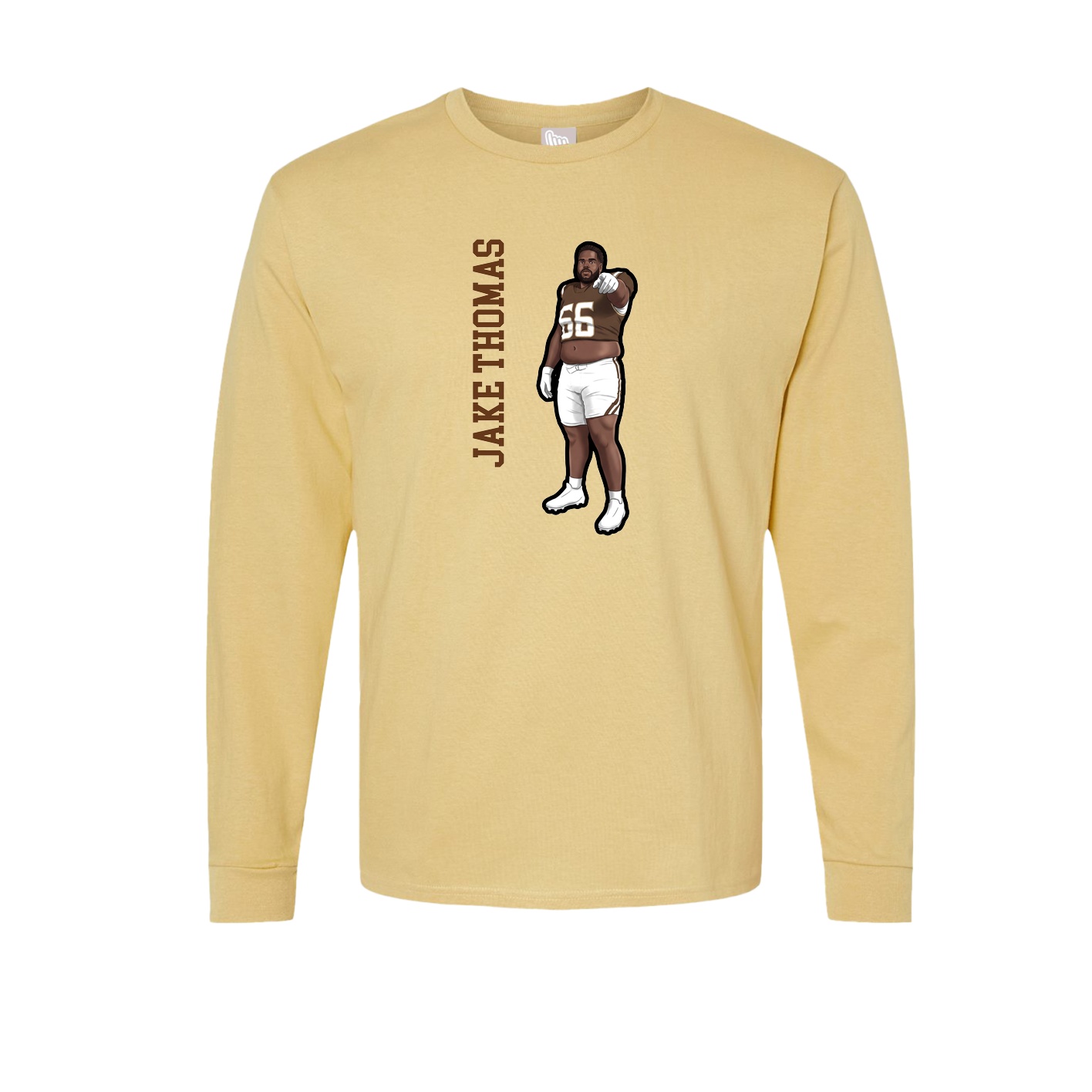 Long Sleeve Tee — Name Vertical in Vegas Gold