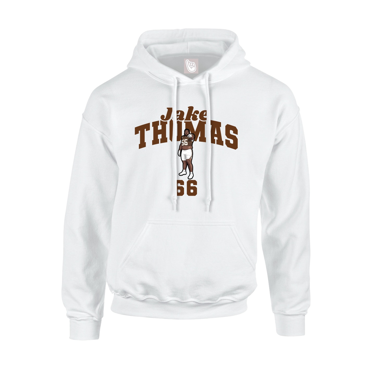 Youth Hoodie — Signature Arch in White