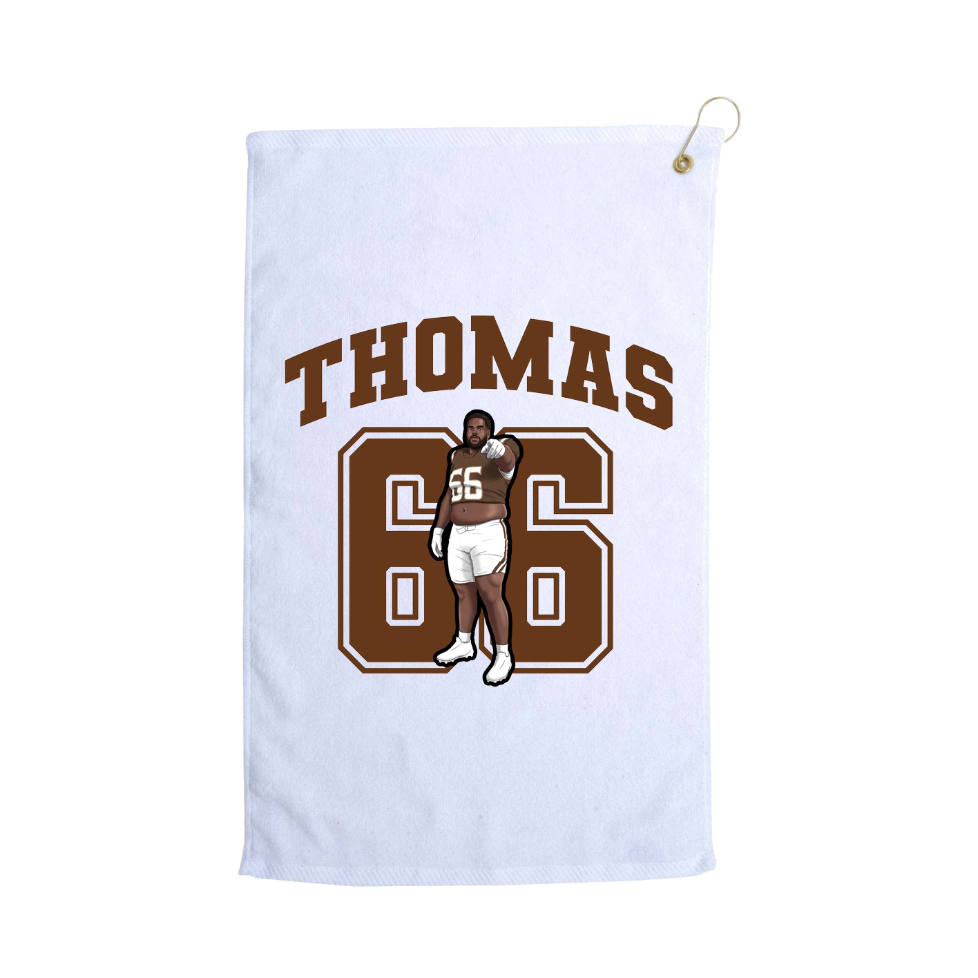 Golf Towel — Number in White