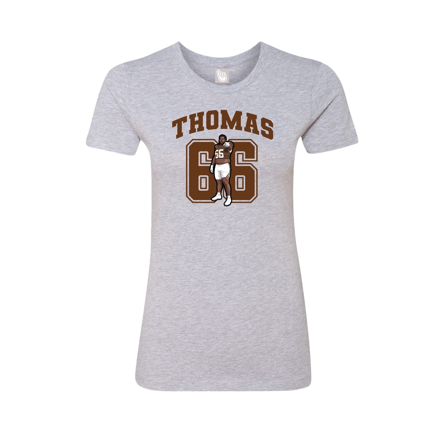 Fitted Women's Tee — Number in Grey