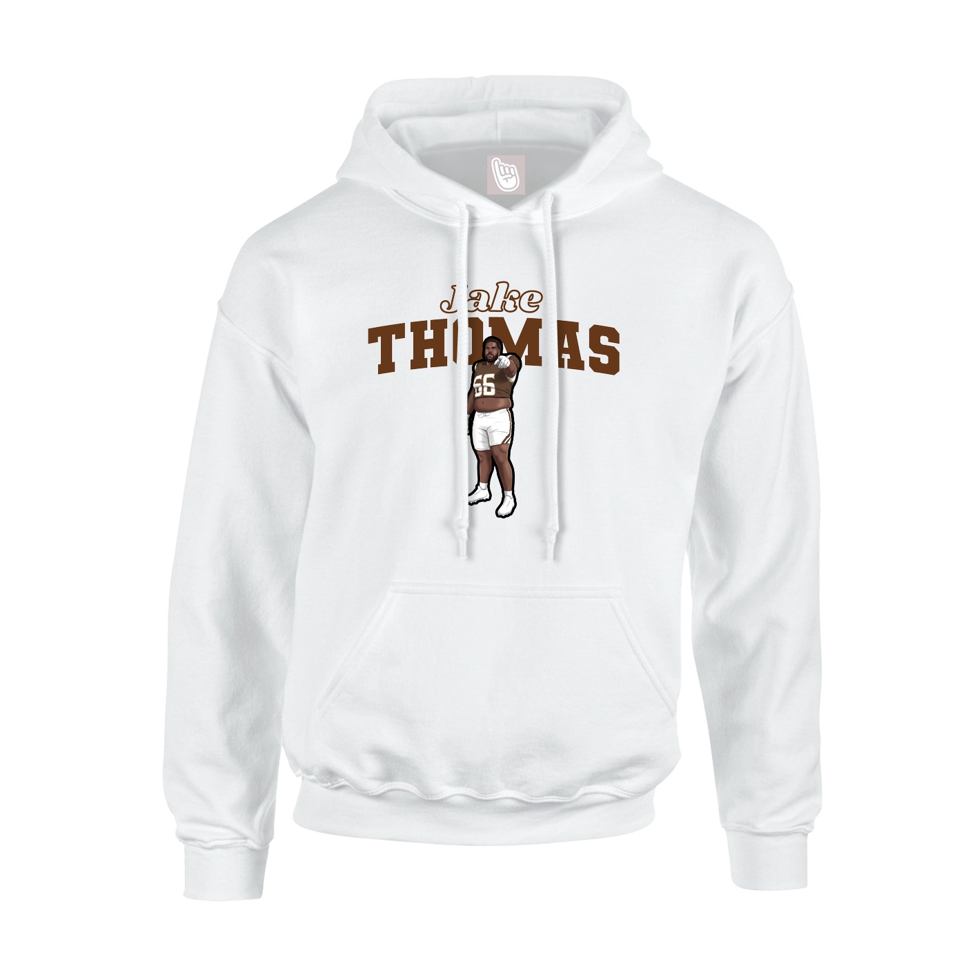 Hoodie — Name Arch in White