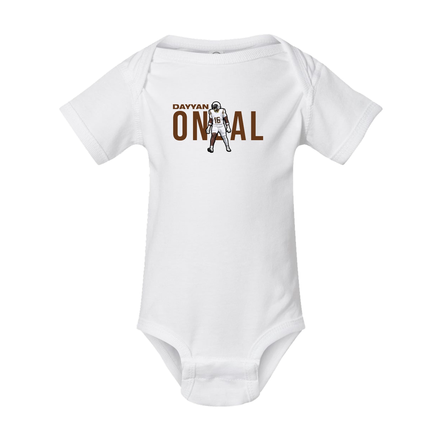 Baby Onesie — Player Name in White