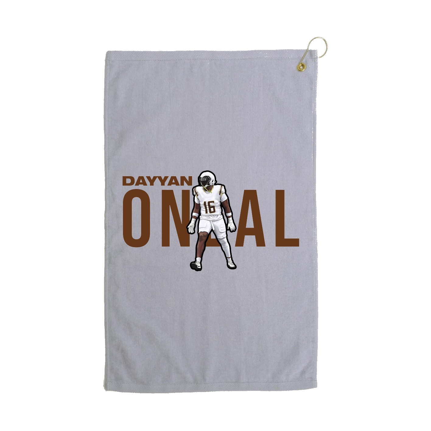 Golf Towel — Player Name in Grey