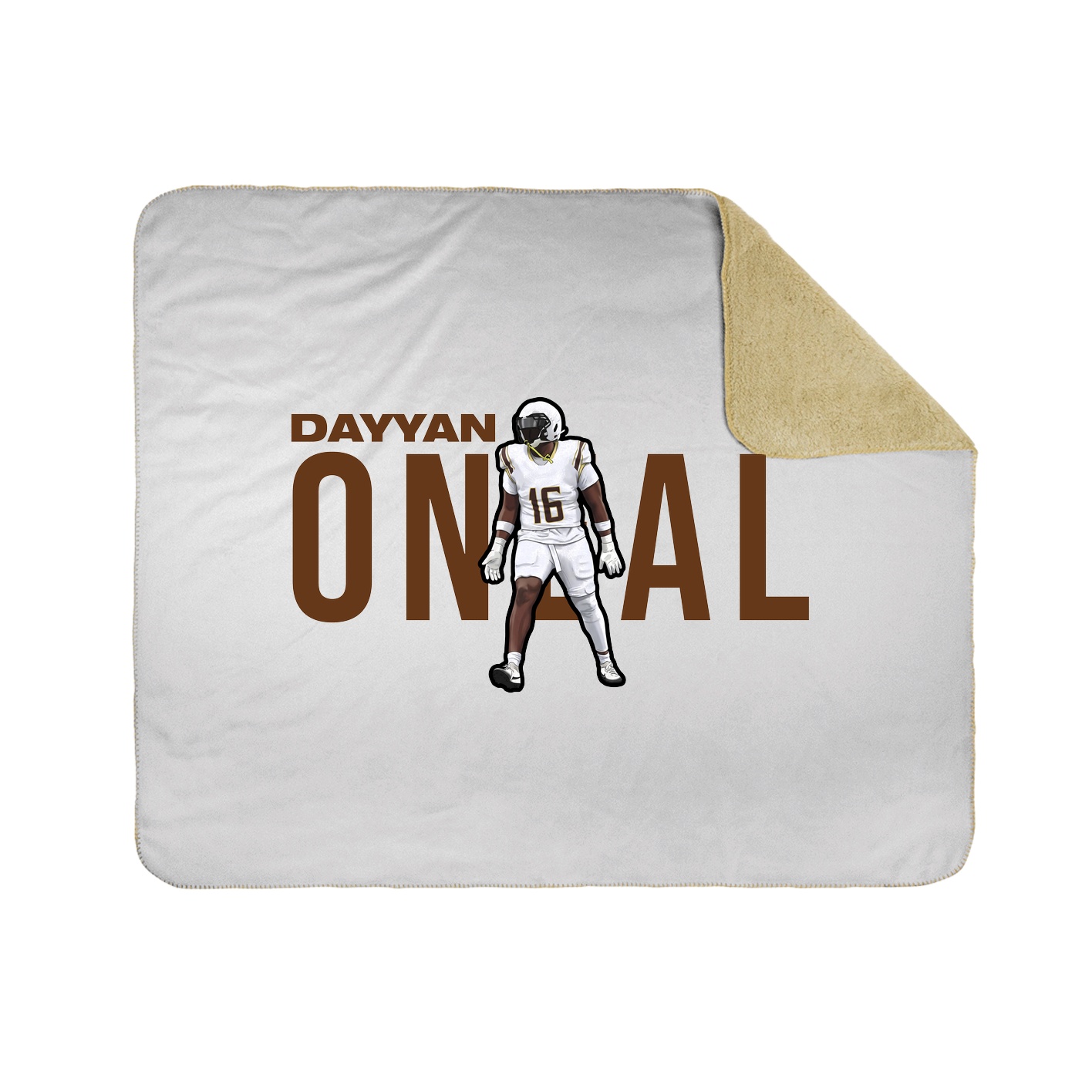 Throw Blanket — Player Name in White