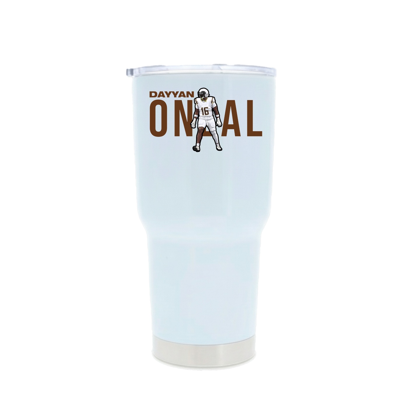 30oz Stainless Steel Tumbler — Player Name in White