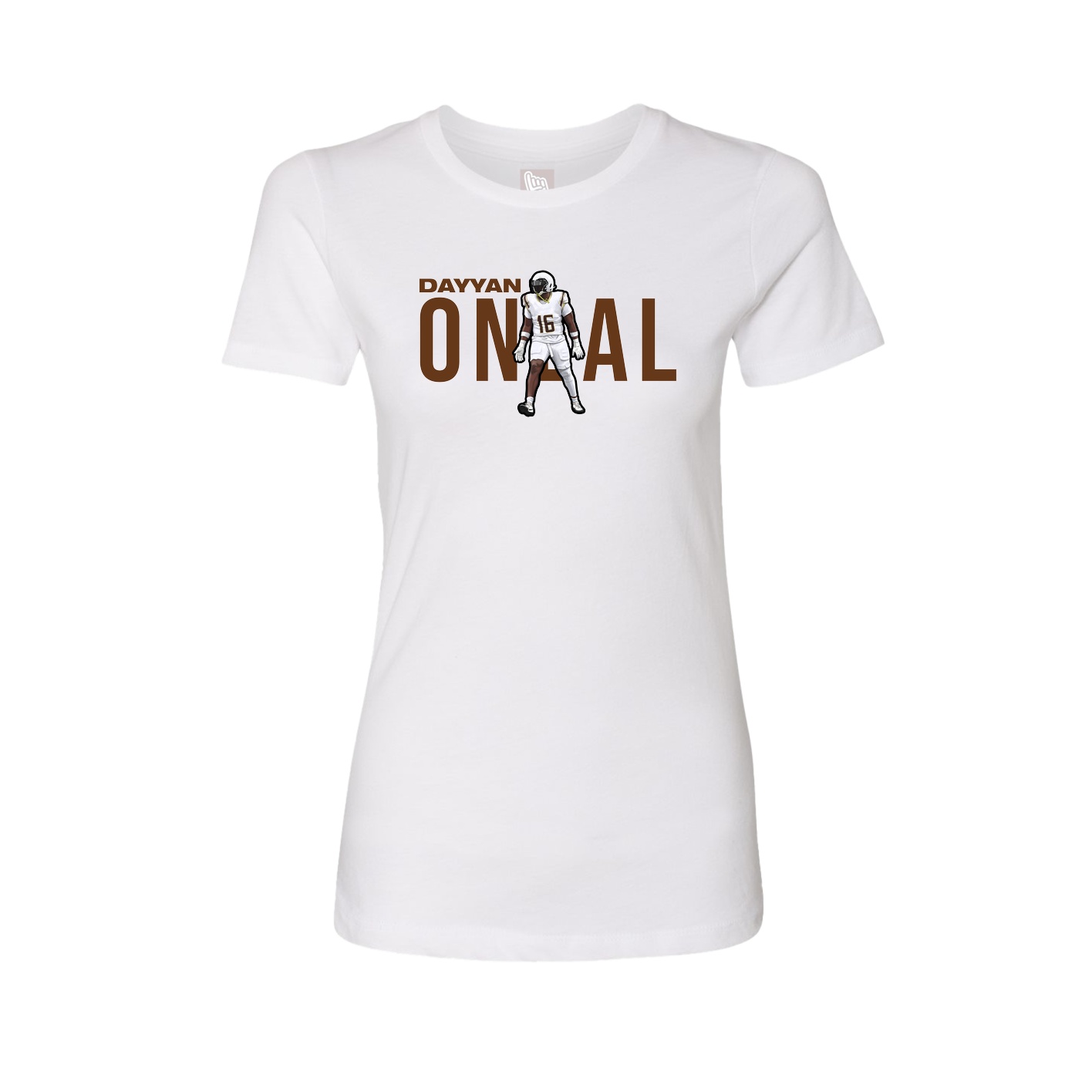 Fitted Women's Tee — Player Name in White