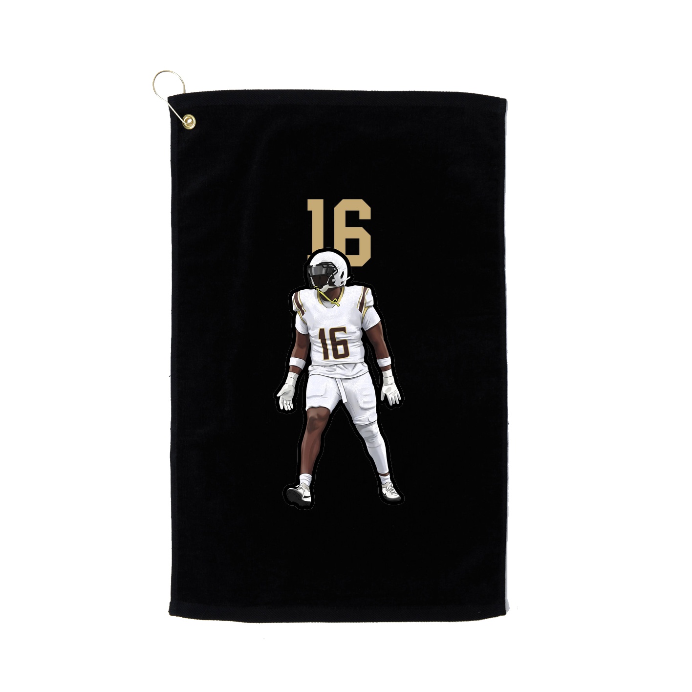 Golf Towel — Number Top in Black