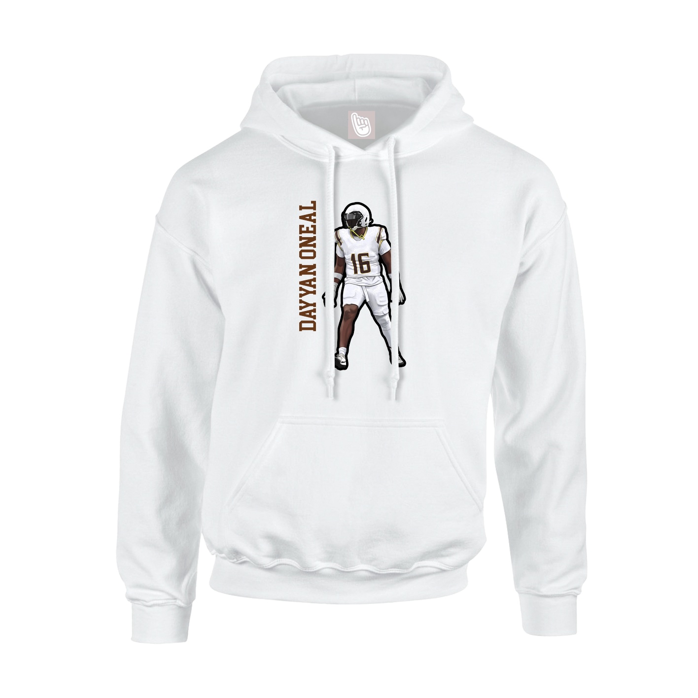 Hoodie — Name Vertical in White