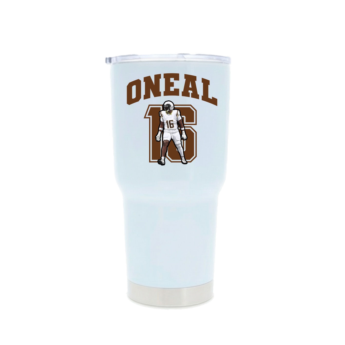 30oz Stainless Steel Tumbler — Number in White