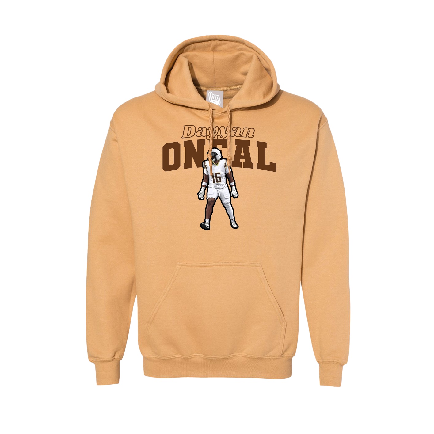 Hoodie — Name Arch in Vegas Gold