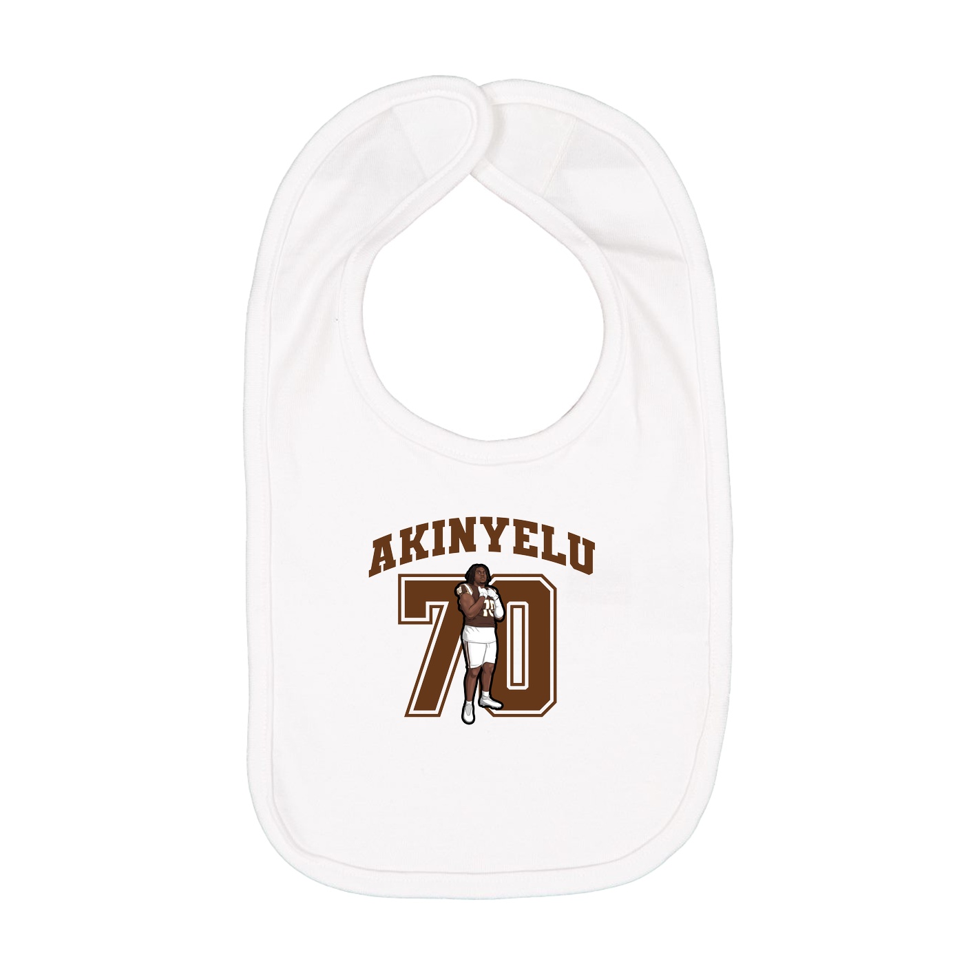 Infant Bib — Number in White