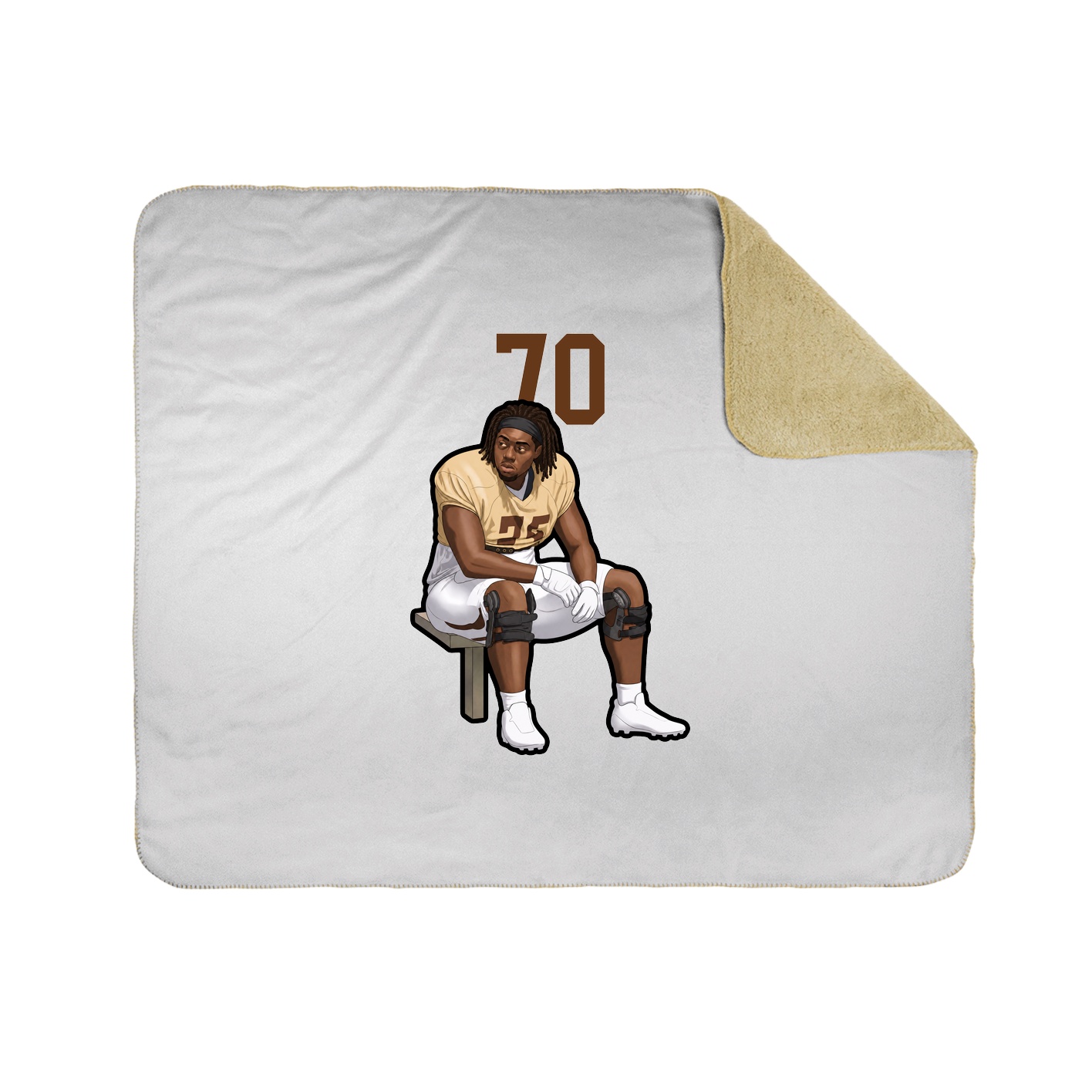 Throw Blanket — Number Top in White