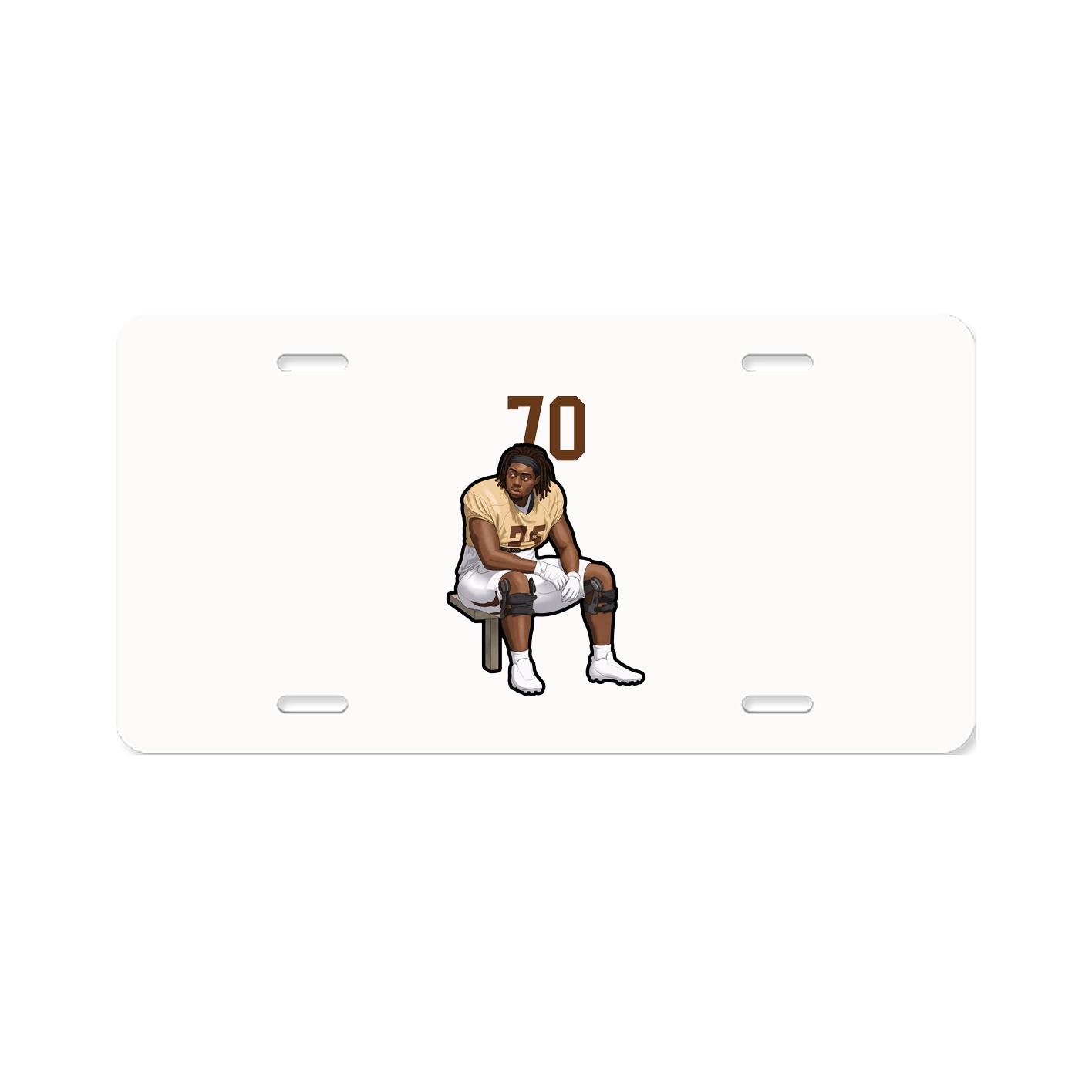 License Plate — Number Top in Classic
