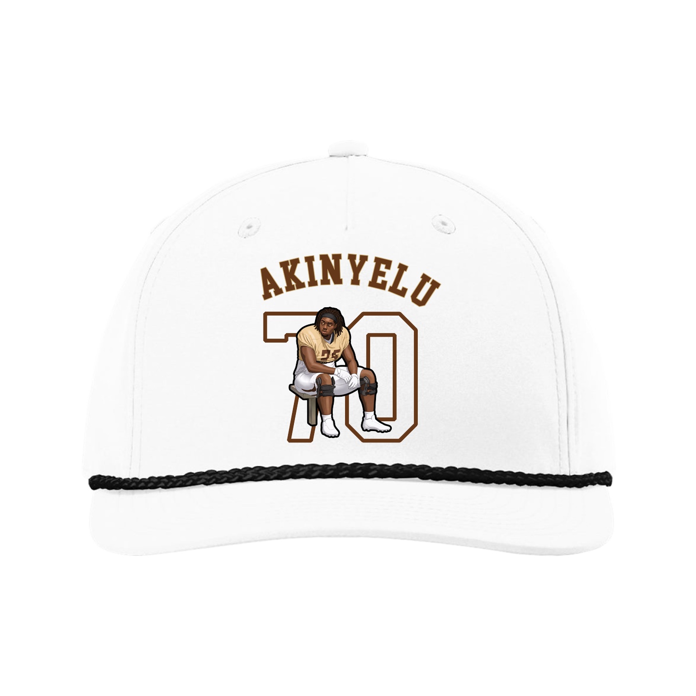 Five-Panel Classic Rope Cap — Shirsey Arch in White