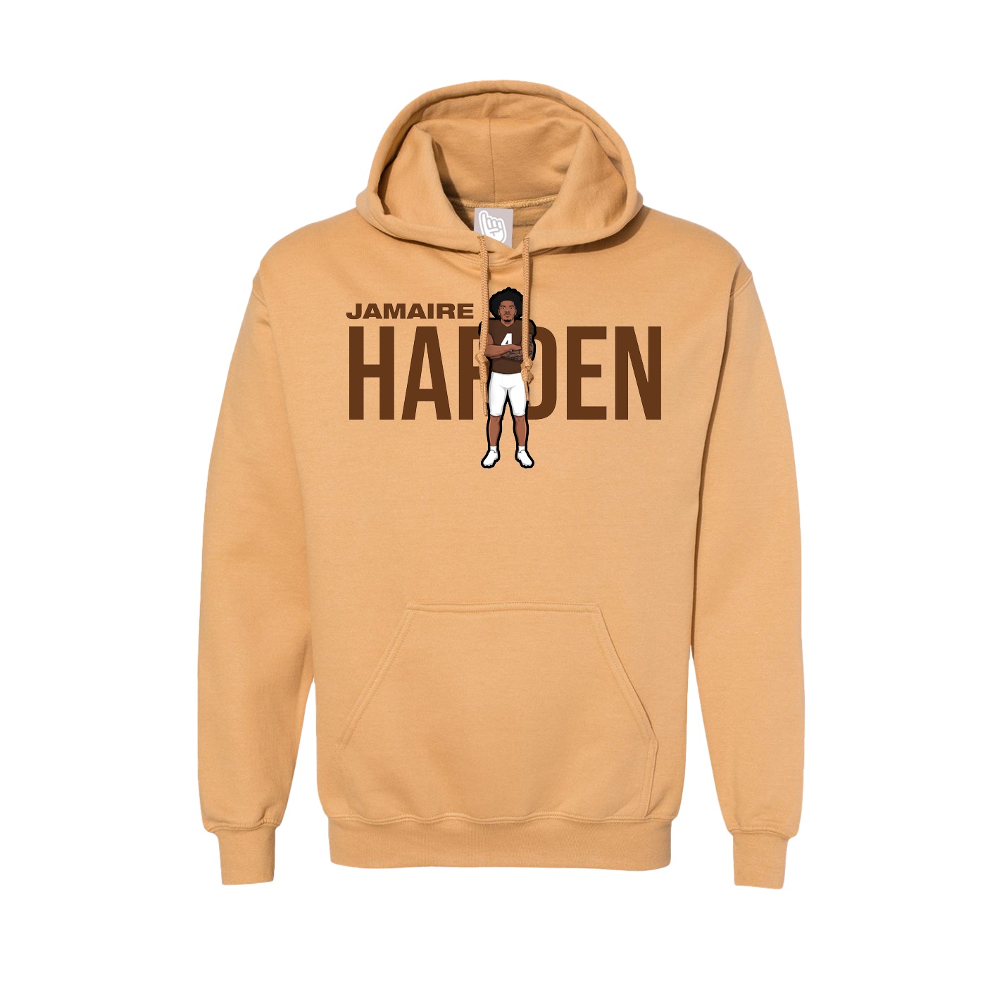 Hoodie — Player Name in Vegas Gold