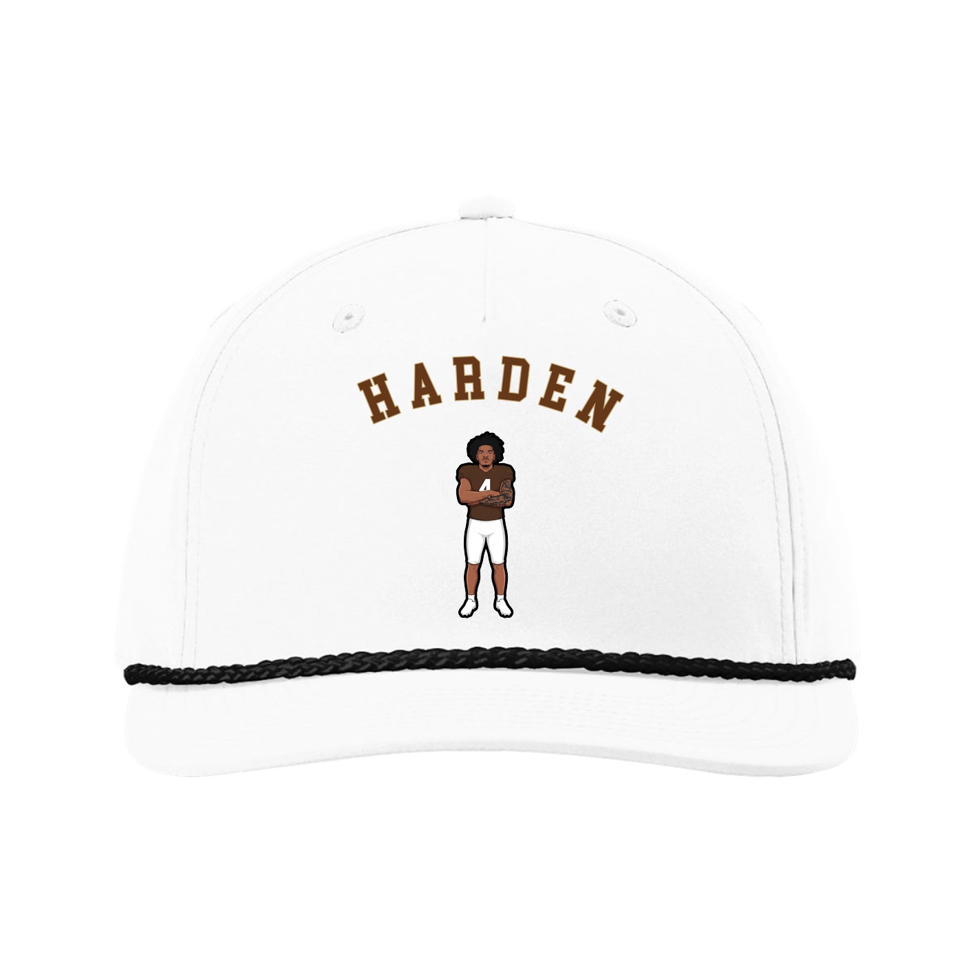 Five-Panel Classic Rope Cap — Shirsey Arch in White