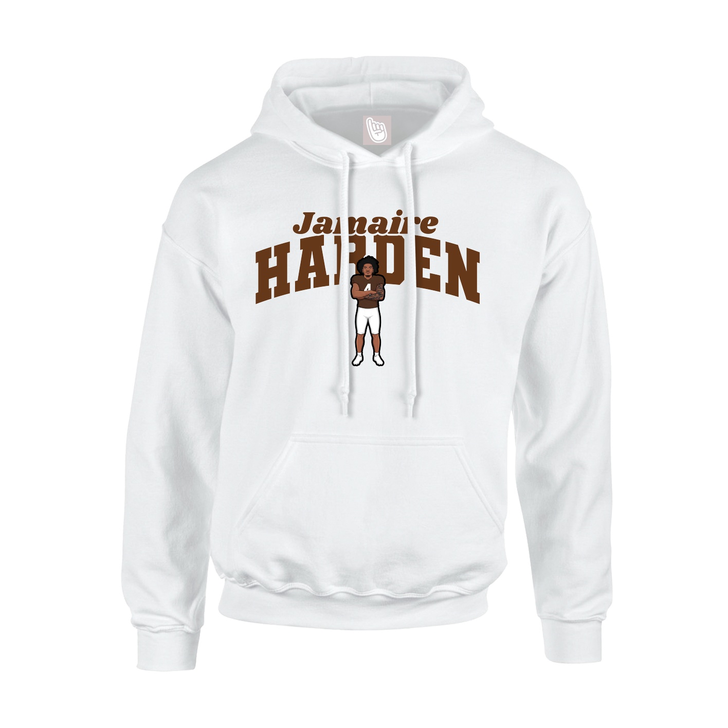 Youth Hoodie — Signature Arch in White