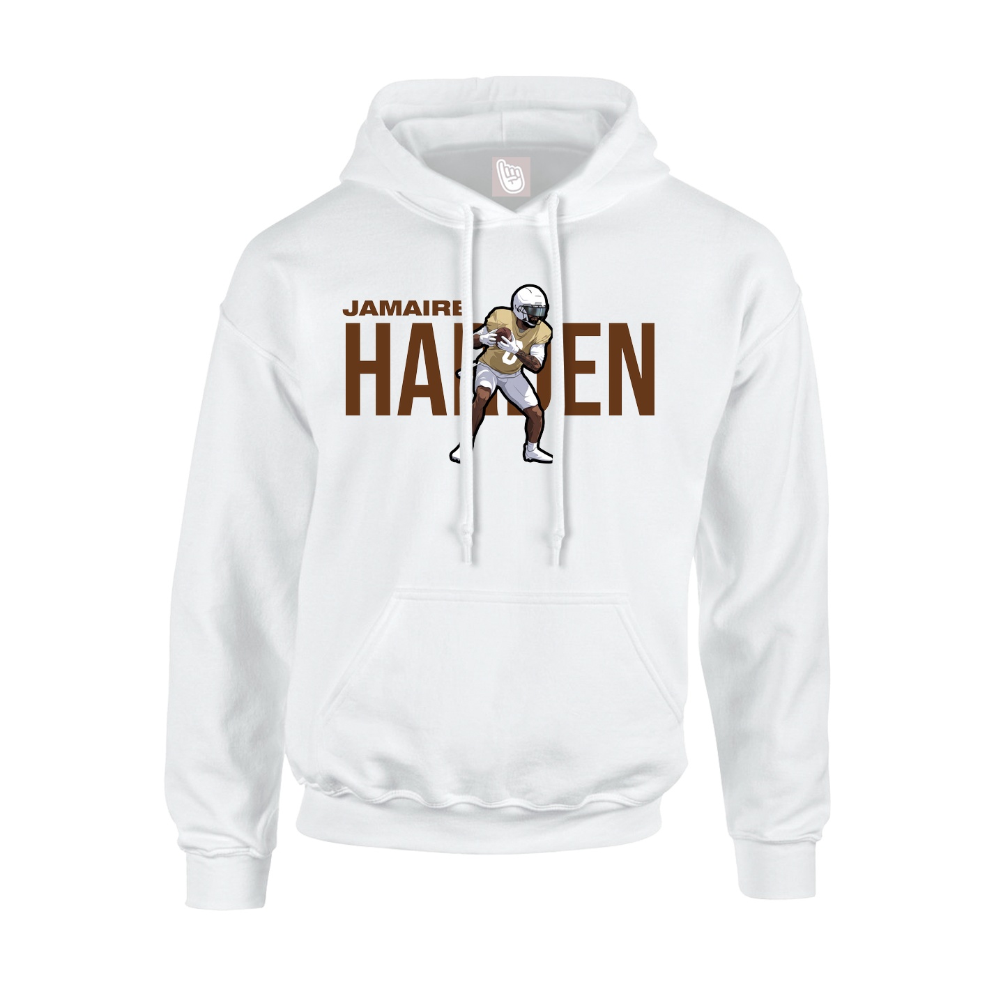 Youth Hoodie — Player Name in White