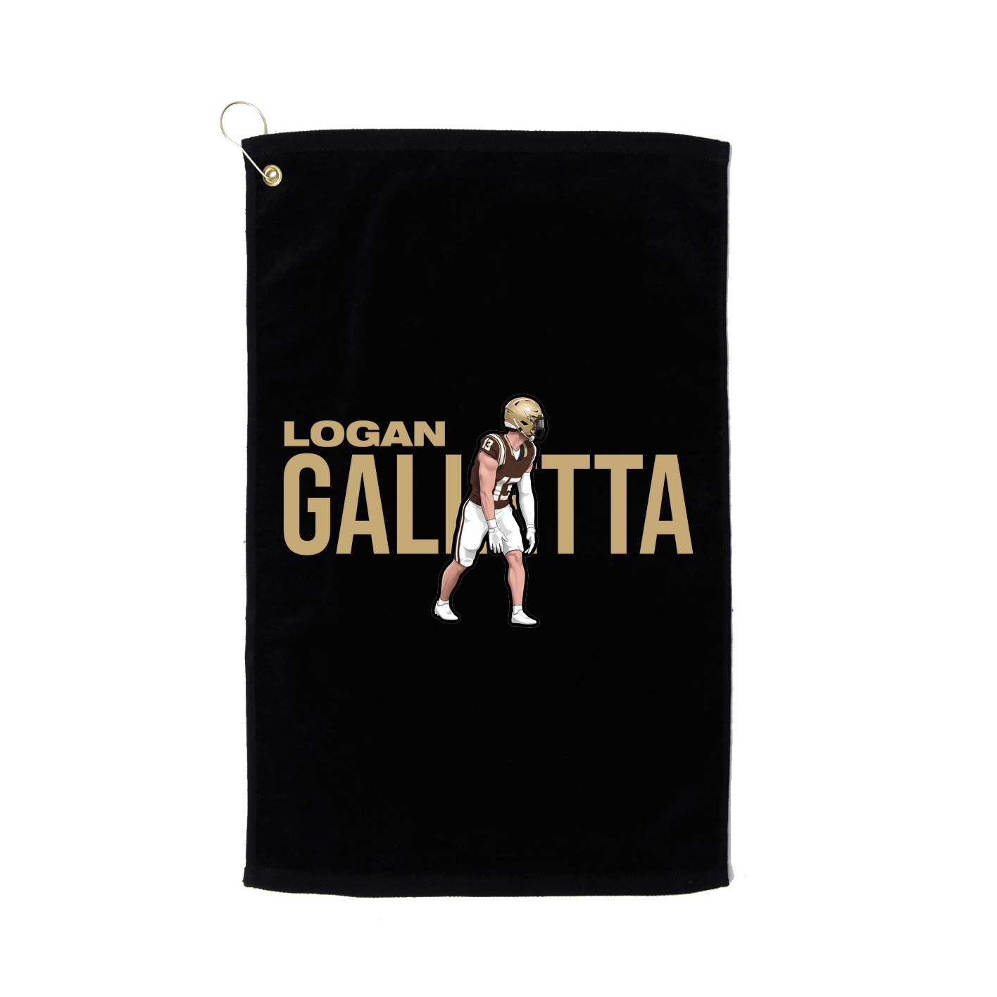 Golf Towel — Player Name in Black