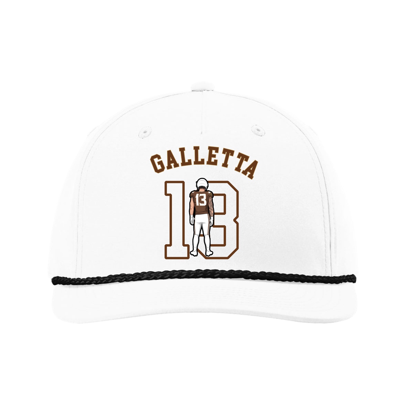 Five-Panel Classic Rope Cap — Shirsey Arch in White