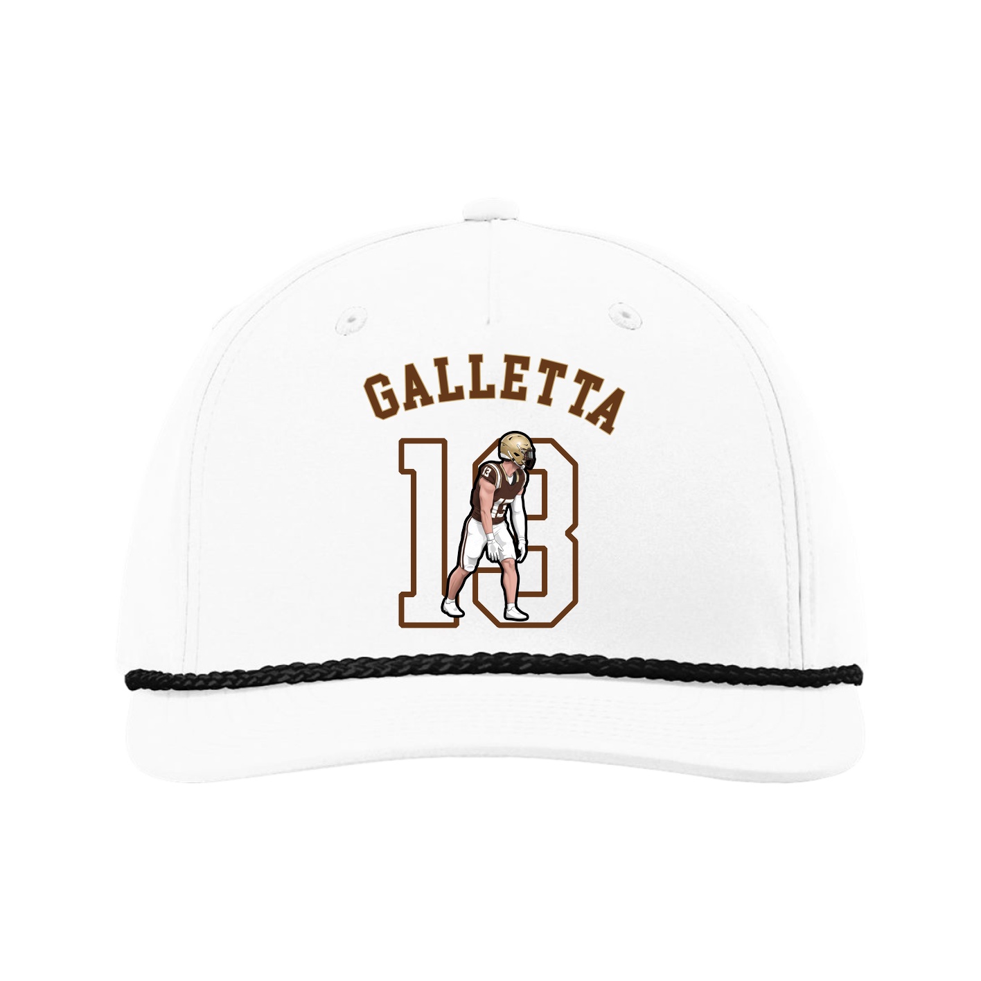 Five-Panel Classic Rope Cap — Shirsey Arch in White
