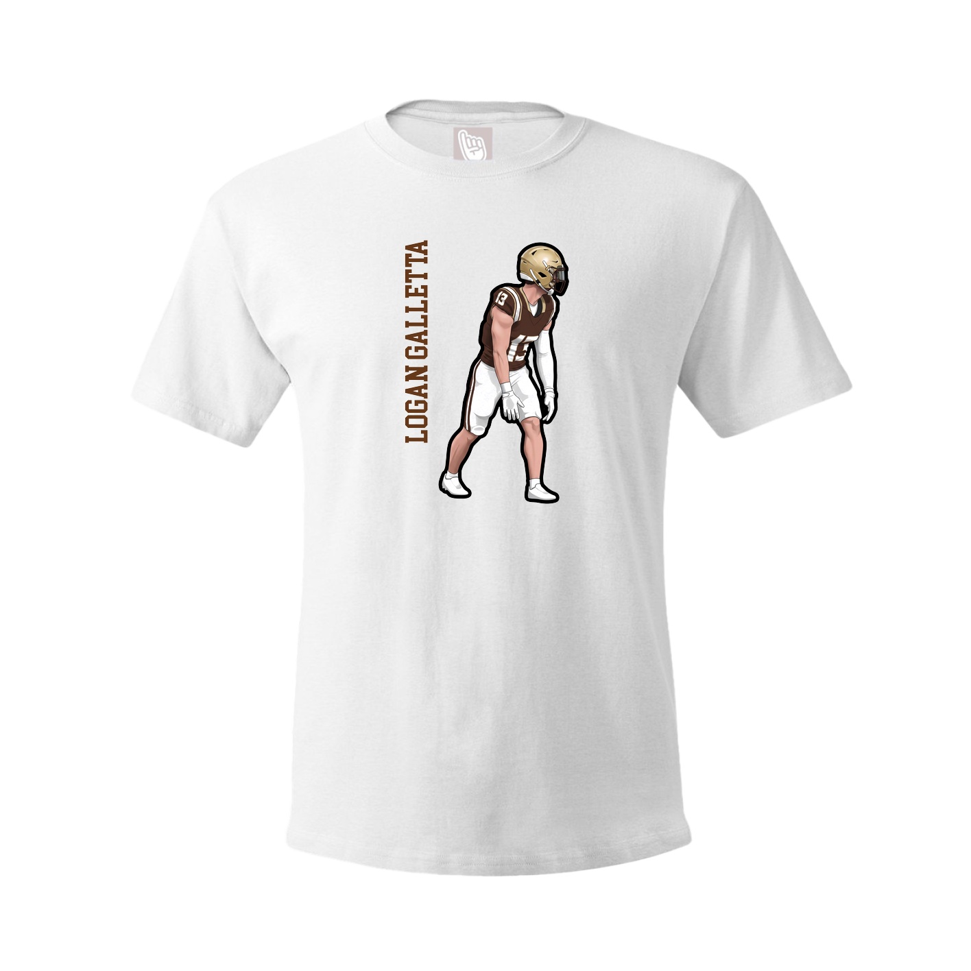 Tee — Name Vertical in White