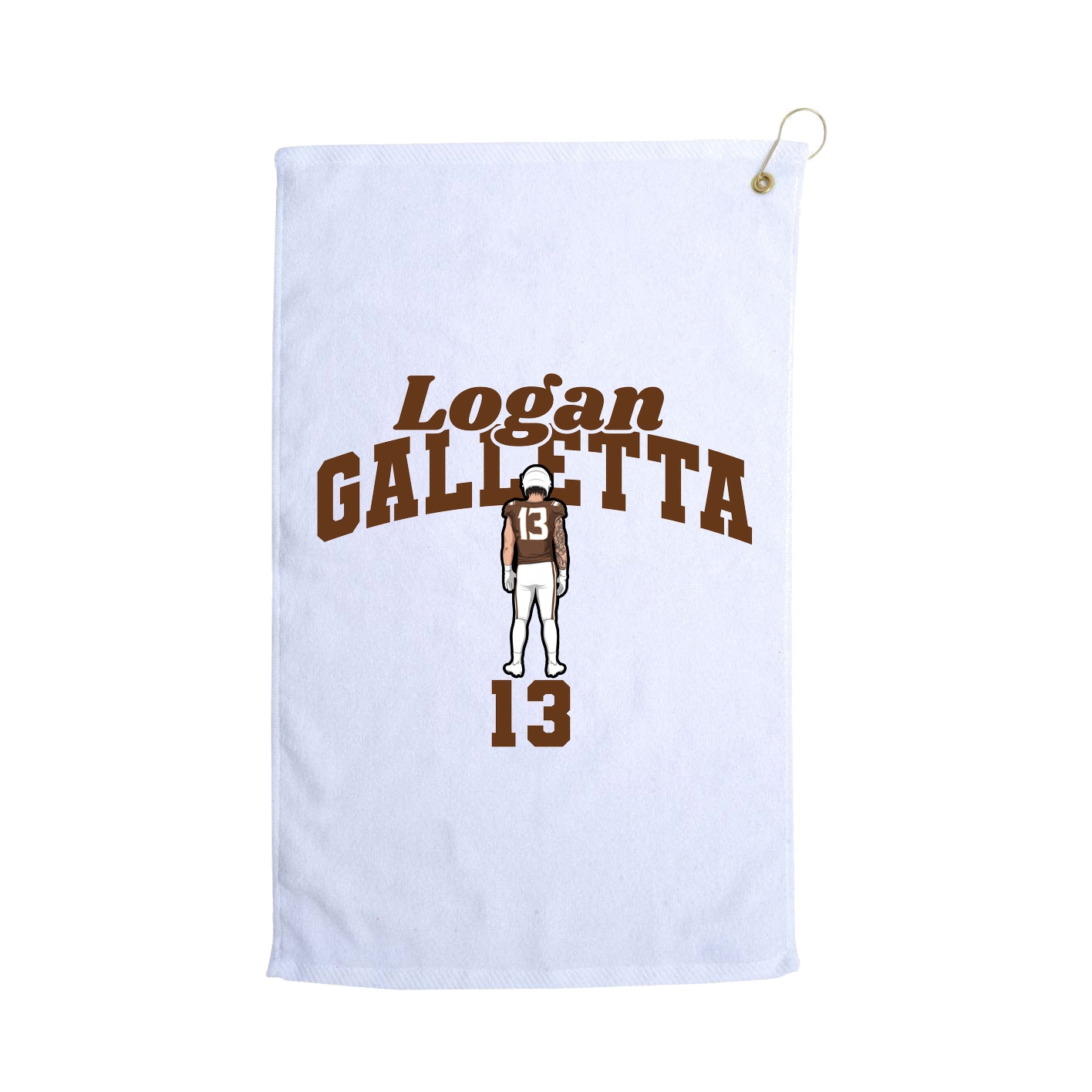 Golf Towel — Signature Arch in White
