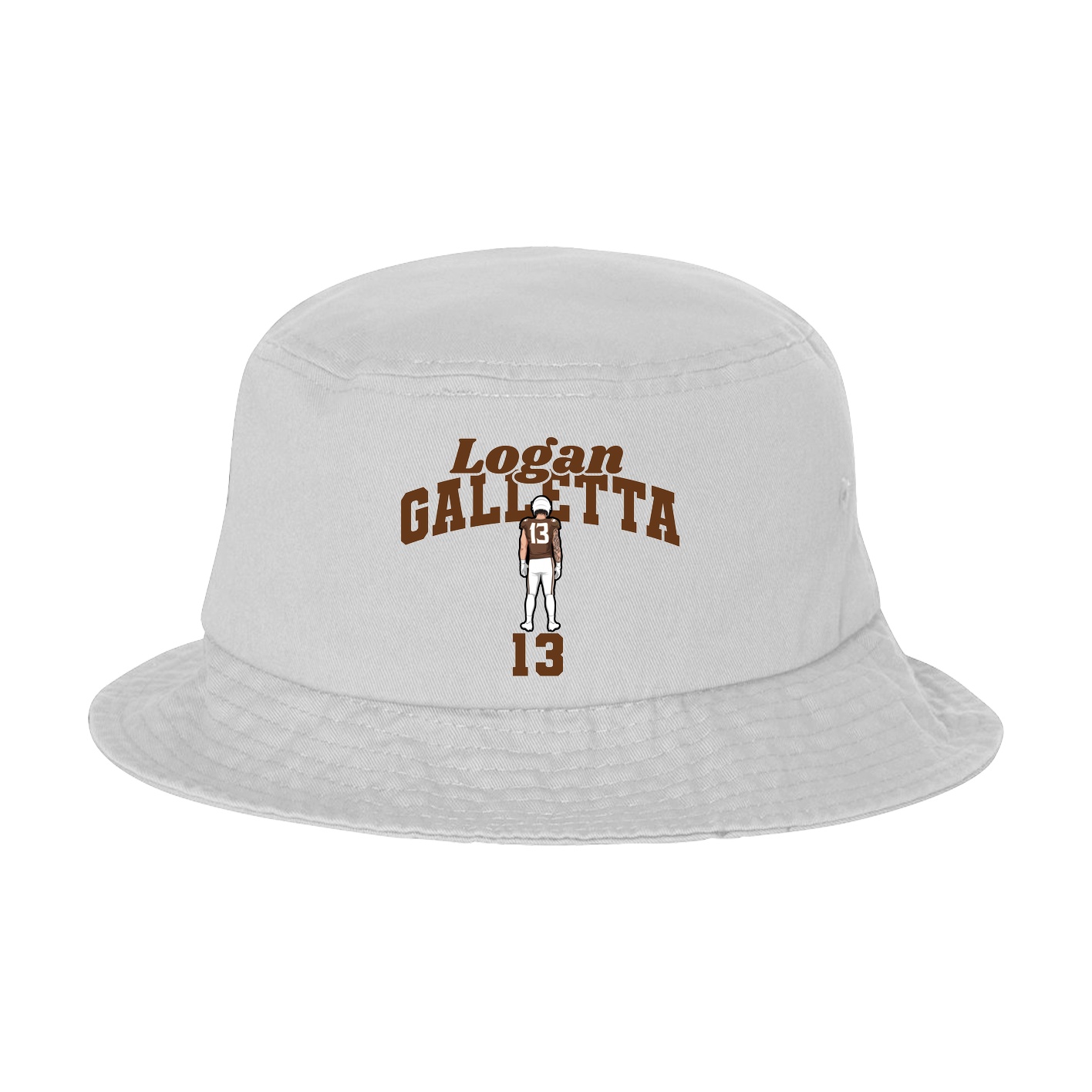 Bucket Cap — Signature Arch in White