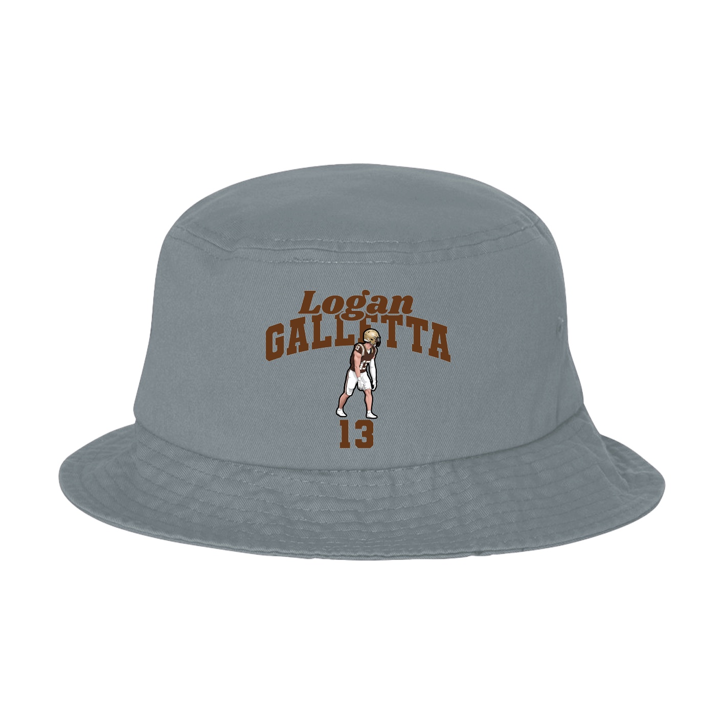 Bucket Cap — Signature Arch in Grey