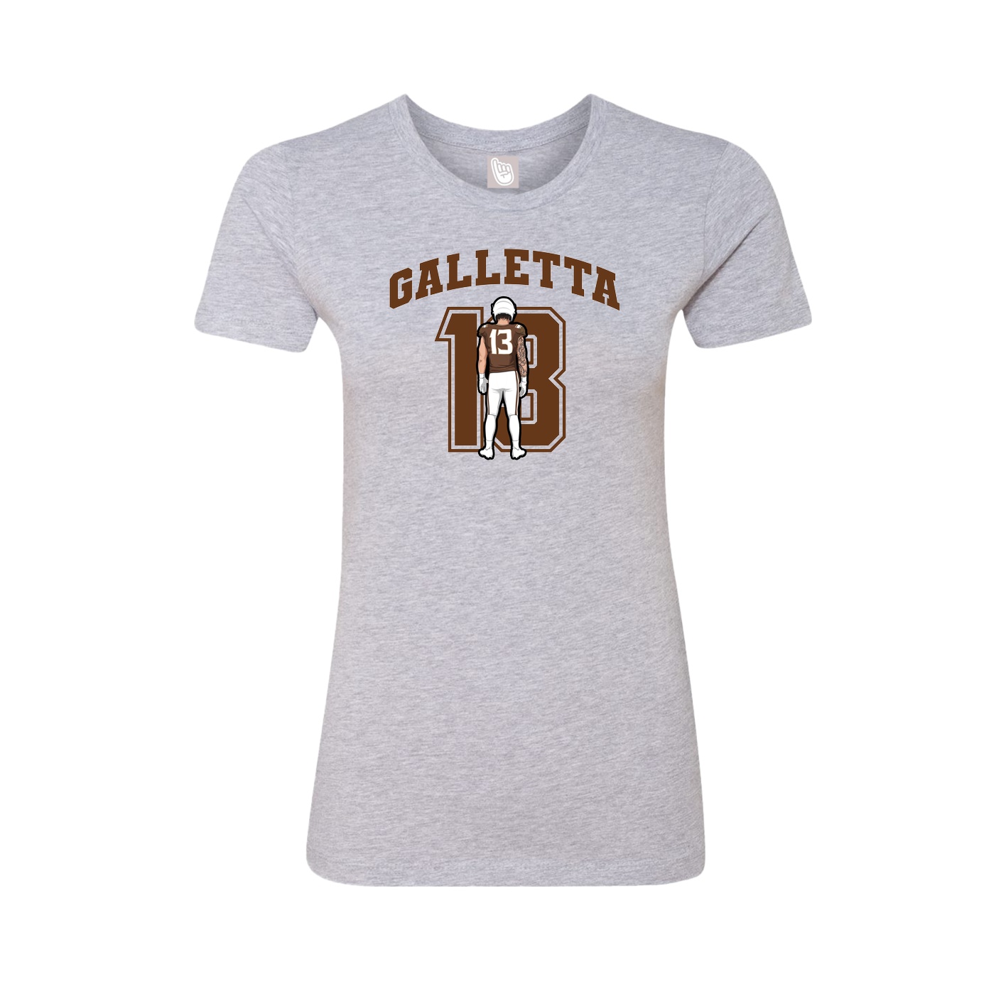 Fitted Women's Tee — Number in Grey