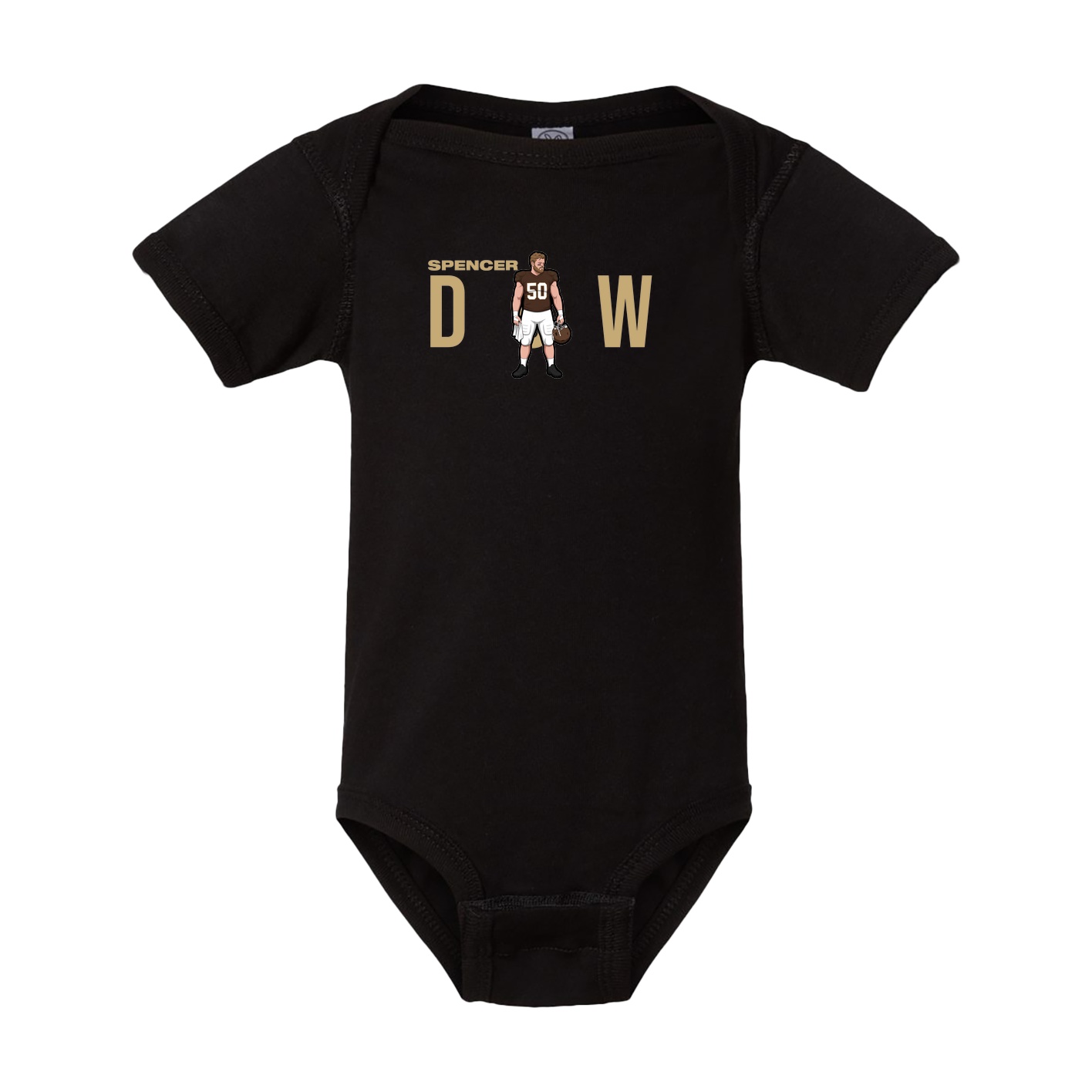 Baby Onesie — Player Name in Black