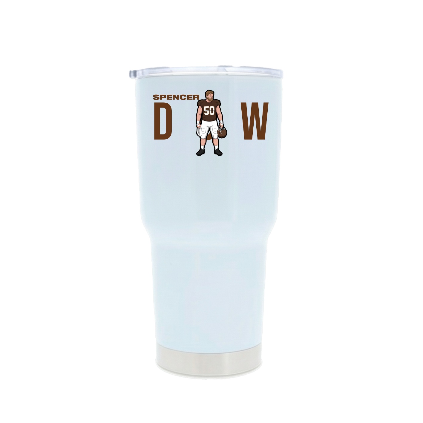 30oz Stainless Steel Tumbler — Player Name in White